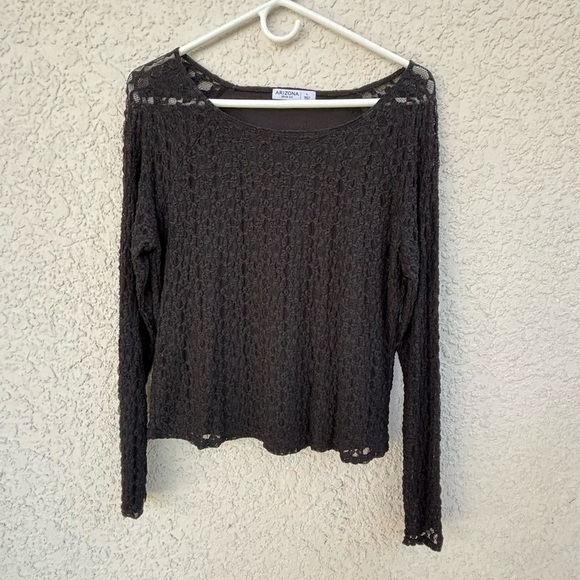 Arizona Jean Company Black‎ Lace Crop Top - Picture 7 of 9